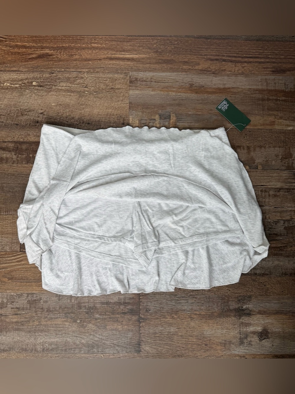 Universal Thread Light Gray Ruffle-Hem Mini Skort - Picture 2 of 6